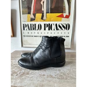 PRADA Sport Leather Ankle Chelsea Boots Size Womens 7